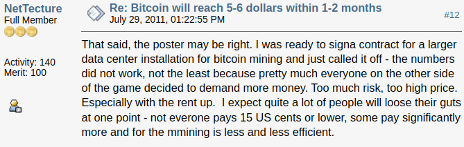 Cost of mining